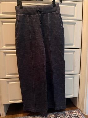 Women's Wide-Leg Knit Pants - Heathered Navy